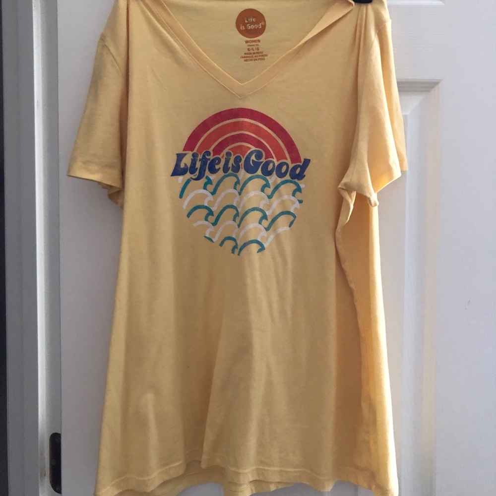 Life is Good V-Neck Tee